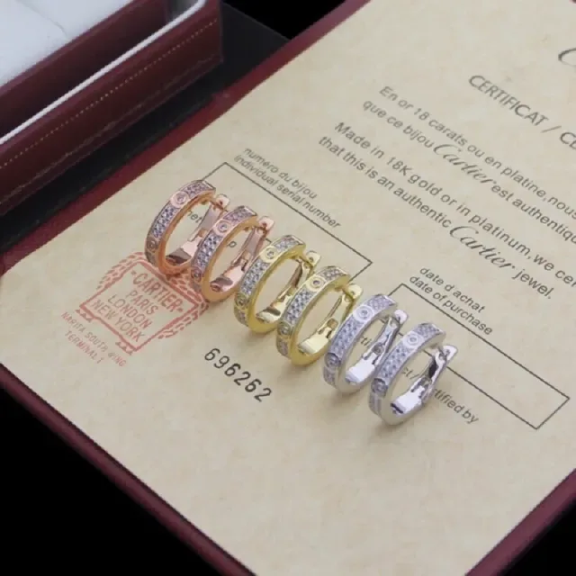 Cartier Juste un Clou Pavé Boucles d'oreilles anneaux à charnière 8