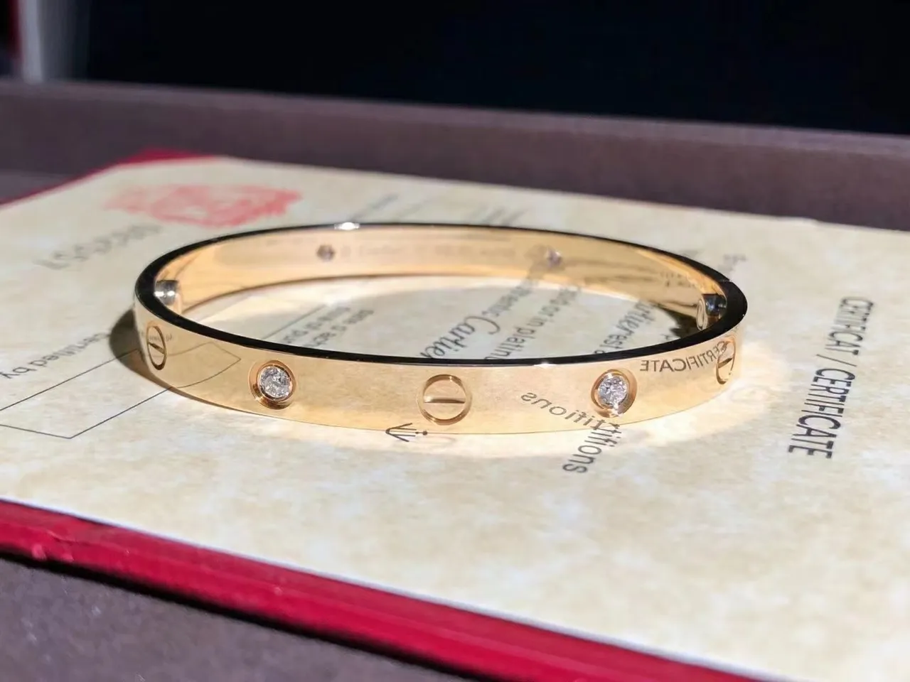 Cartier Love Pulseira de ouro preto com esmalte no interior 4