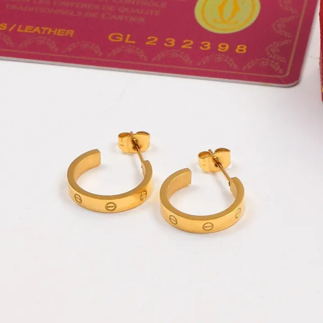 Cartier Love Boucles d'Oreilles Or Argent à Charnière avec Vis Accentuees 3