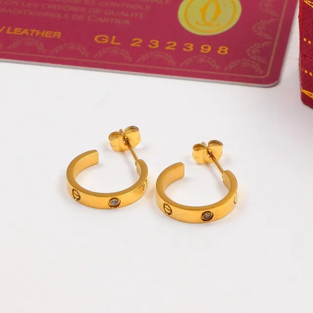 Cartier Love Boucles d'Oreilles Or Argent à Charnière avec Vis Accentuees 6