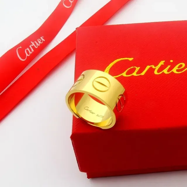 Cartier Love Bague à bande large en or 4