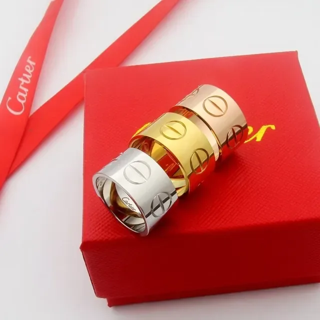 Cartier Love Bague à bande large en or 8