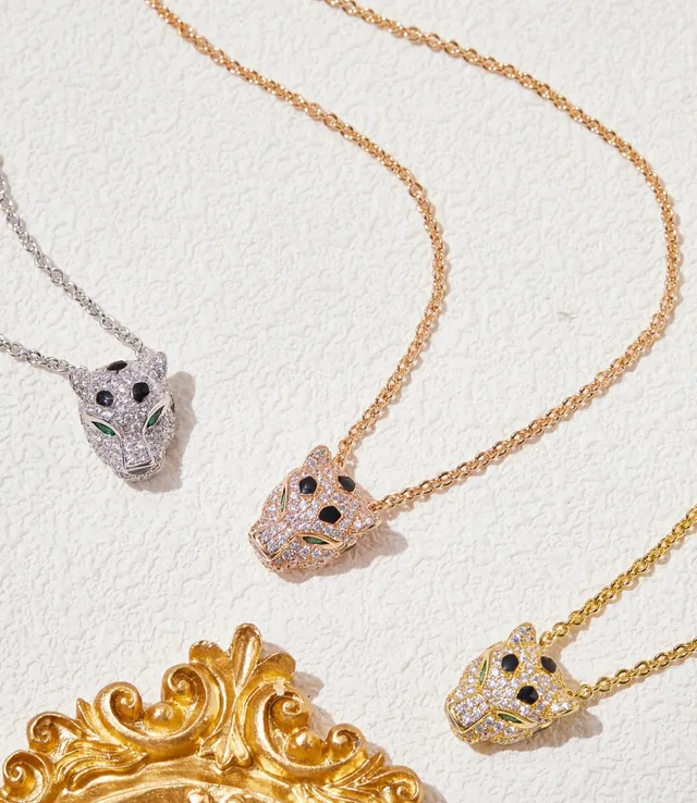 Collier Cartier Panthère Tête de Panthère Gemmes Pavé 2