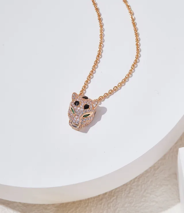 Collier Cartier Panthère Tête de Panthère Gemmes Pavé 5