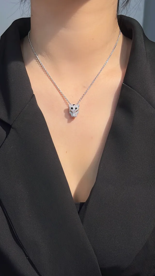 Collier Cartier Panthère Tête de Panthère Gemmes Pavé 6