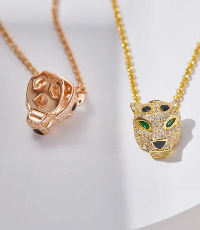Collier Cartier Panthère Tête de Panthère Gemmes Pavé 7