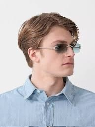 Cartier रिमलेस आयताकार ग्रेडिएंट लेंस सनग्लास 3