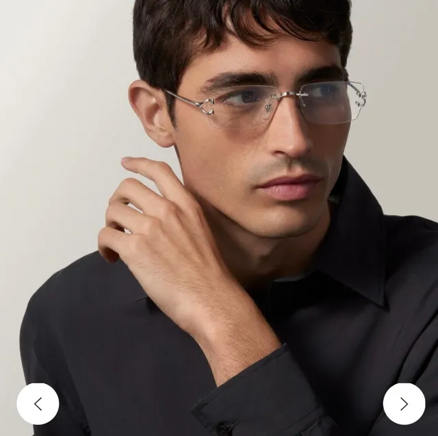 Cartier रिमलेस आयताकार ग्रेडिएंट लेंस सनग्लास 4