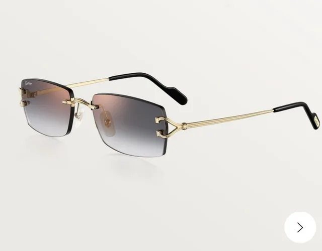 Cartier रिमलेस आयताकार ग्रेडिएंट लेंस सनग्लास 9