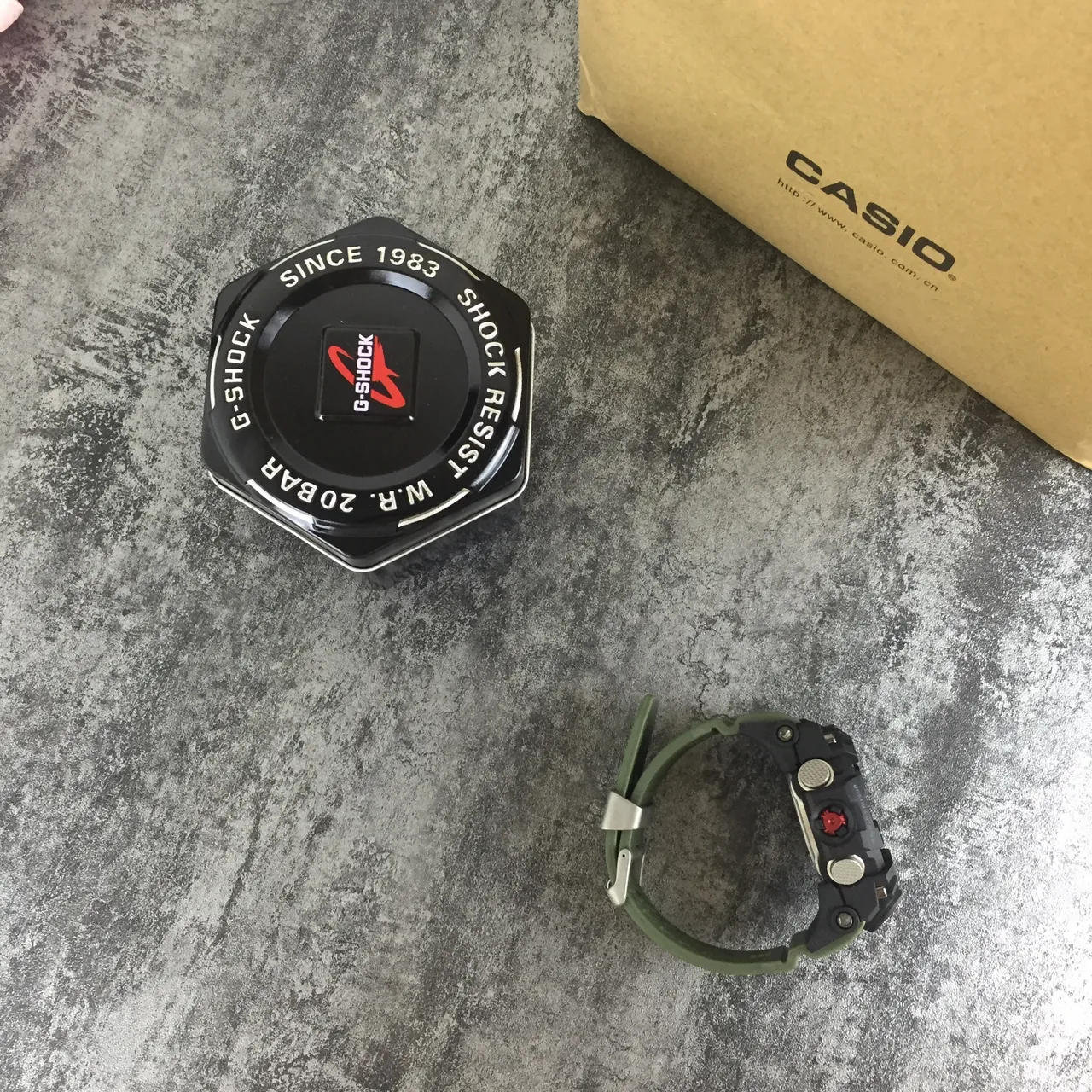 Casio Army Green Black Rugged Multi-Sensor Mud-Resistant Watch 3