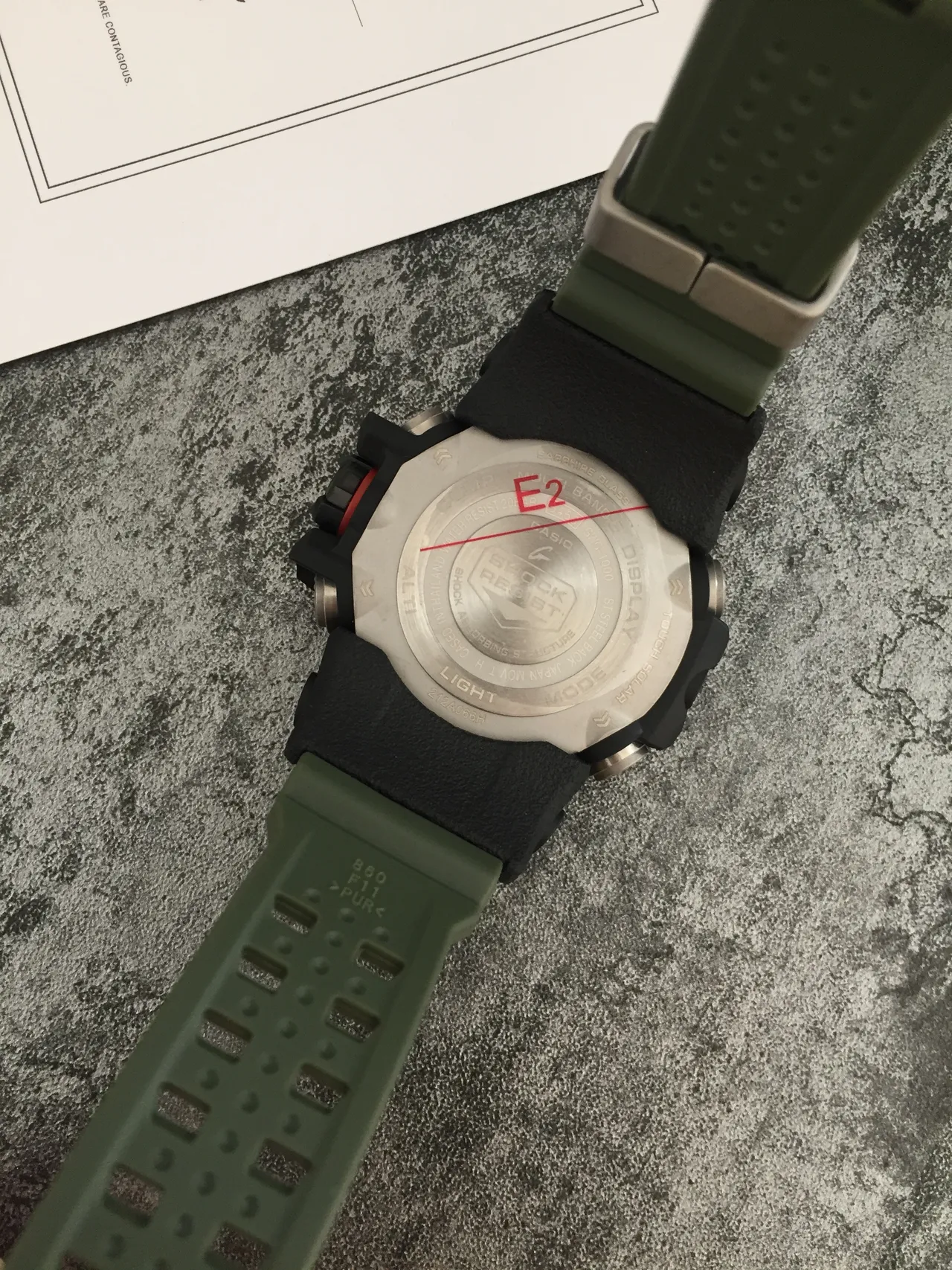 Casio Army Green Black Rugged Multi-Sensor Mud-Resistant Watch 5