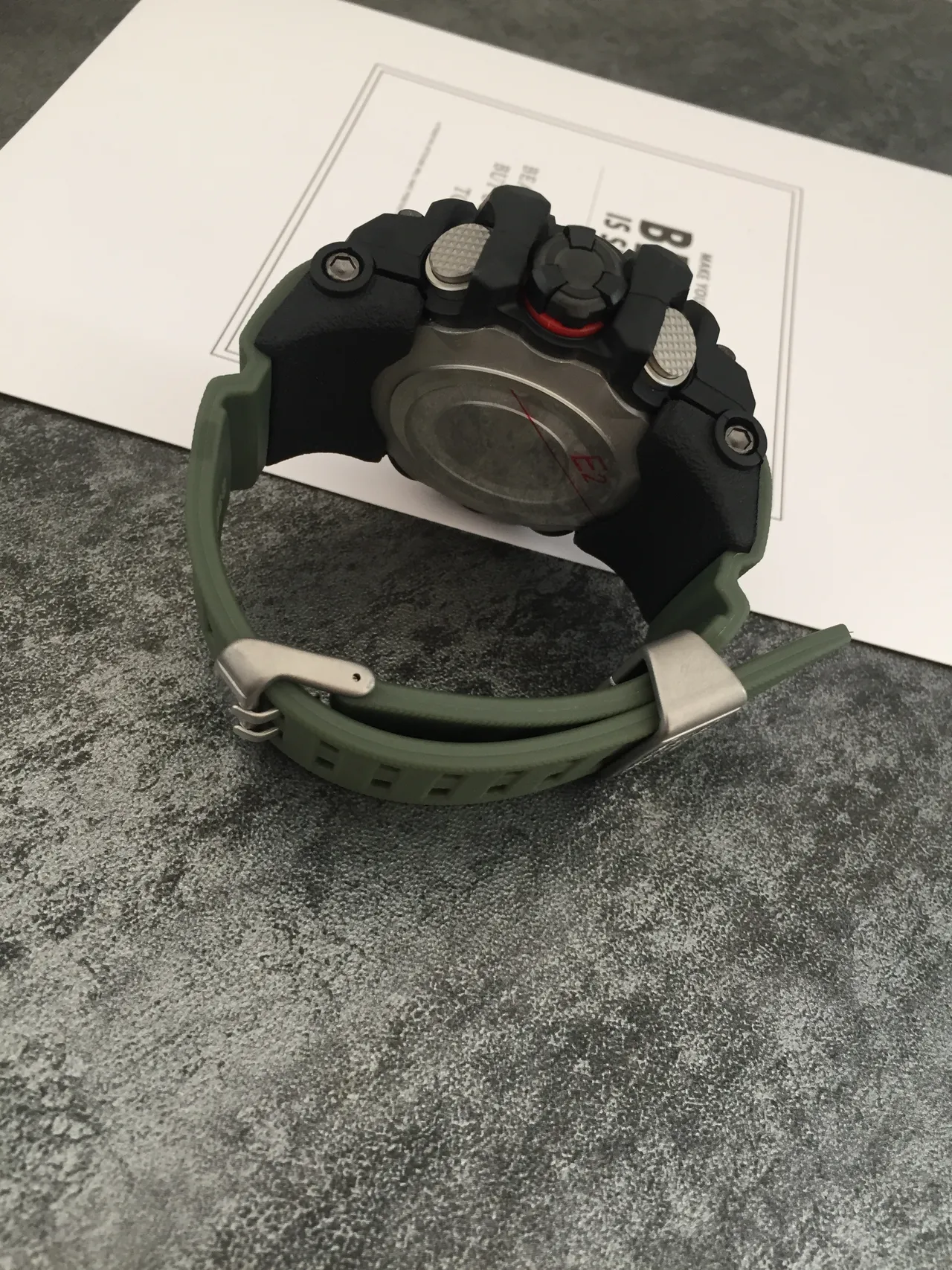 Casio Army Green Black Rugged Multi-Sensor Mud-Resistant Watch 8