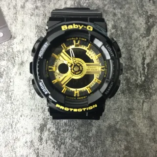 Casio Baby-G GA-110 Black and Gold Sports Watch