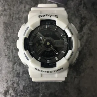 Casio Baby-G GA-110 ساعة رياضية أبيض مرن تناظرية-رقمية
