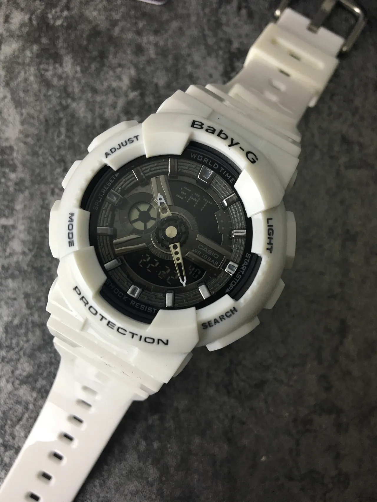 Casio Baby-G GA-110 ساعة رياضية أبيض مرن تناظرية-رقمية 5