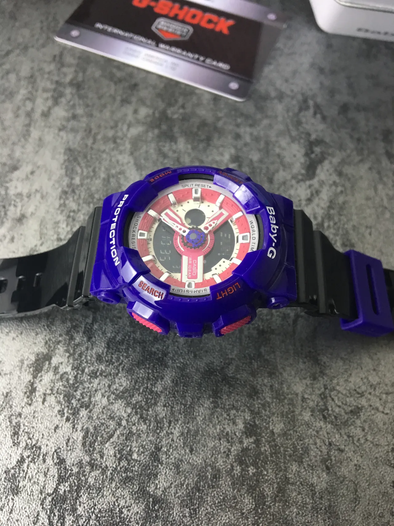 Casio Baby-G Violet Rose Boîtier Résine Robuste Montre Hybride Analogue-Numerique 4