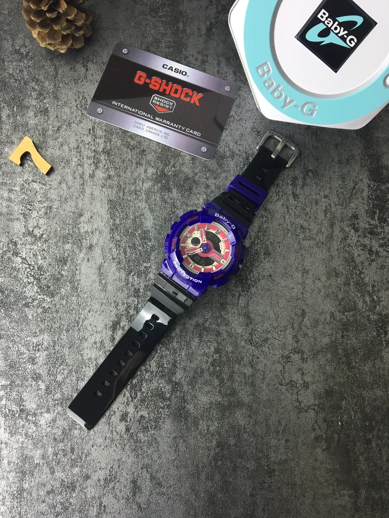 Casio Baby-G Violet Rose Boîtier Résine Robuste Montre Hybride Analogue-Numerique 6