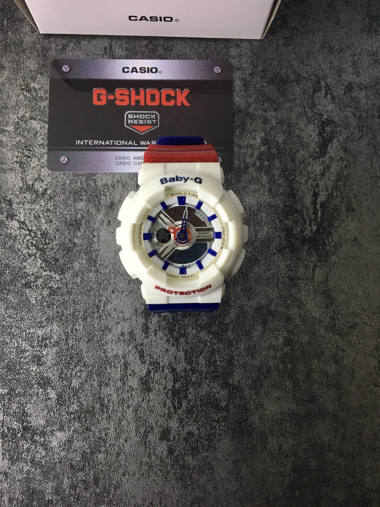 Casio Baby-G White Blue Rugged Resin Case Analog-Digital Hybrid Sports Watch 2