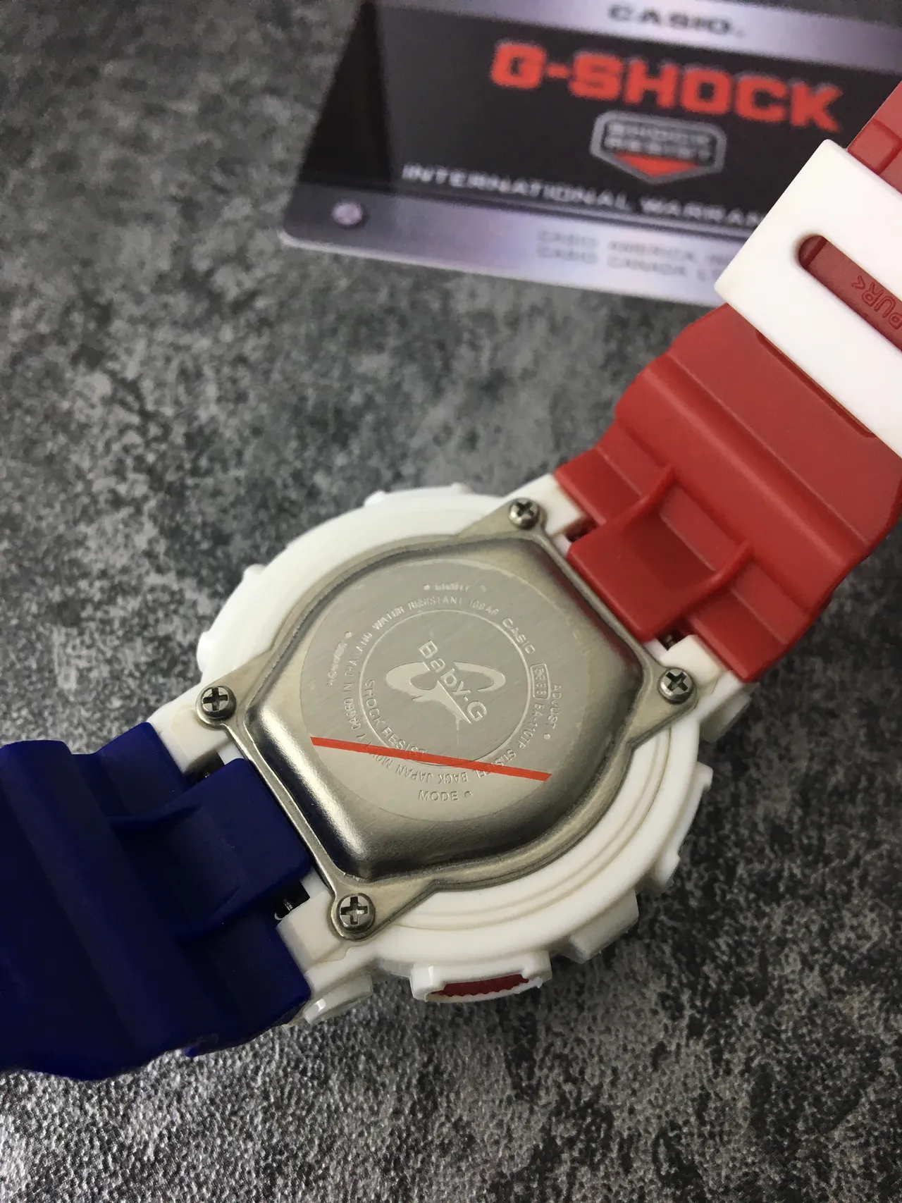 Casio Baby-G White Blue Rugged Resin Case Analog-Digital Hybrid Sports Watch 3