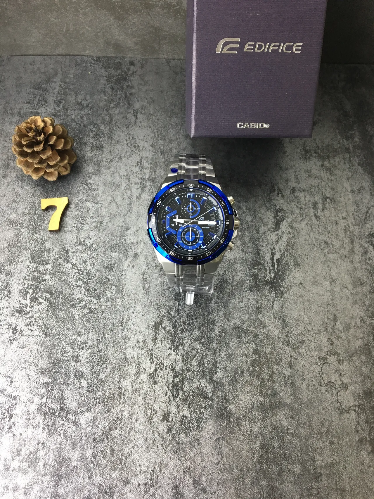 Casio Edifice Chronograph Blue-Accented Black Dial Sports Watch 7