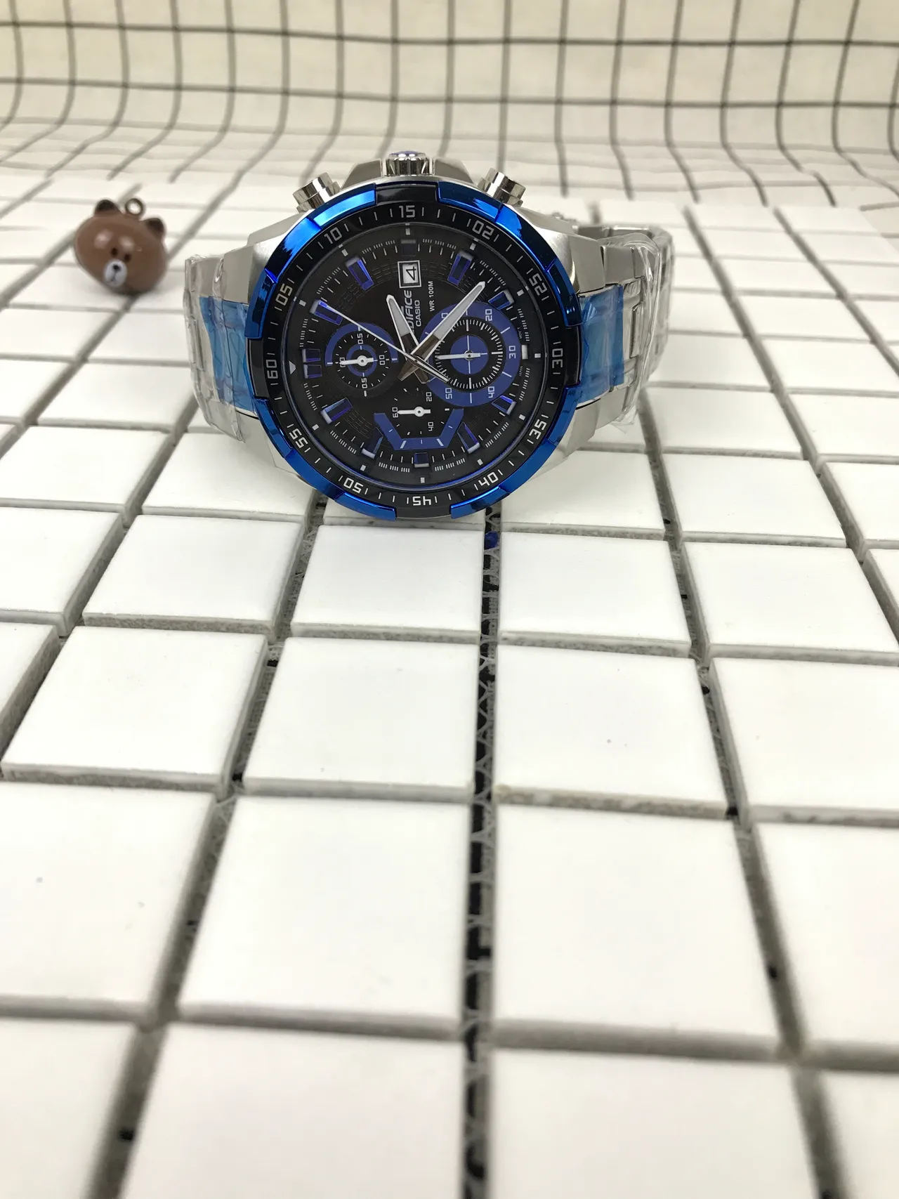 Casio Edifice Chronograph Blue-Accented Black Dial Sports Watch 8