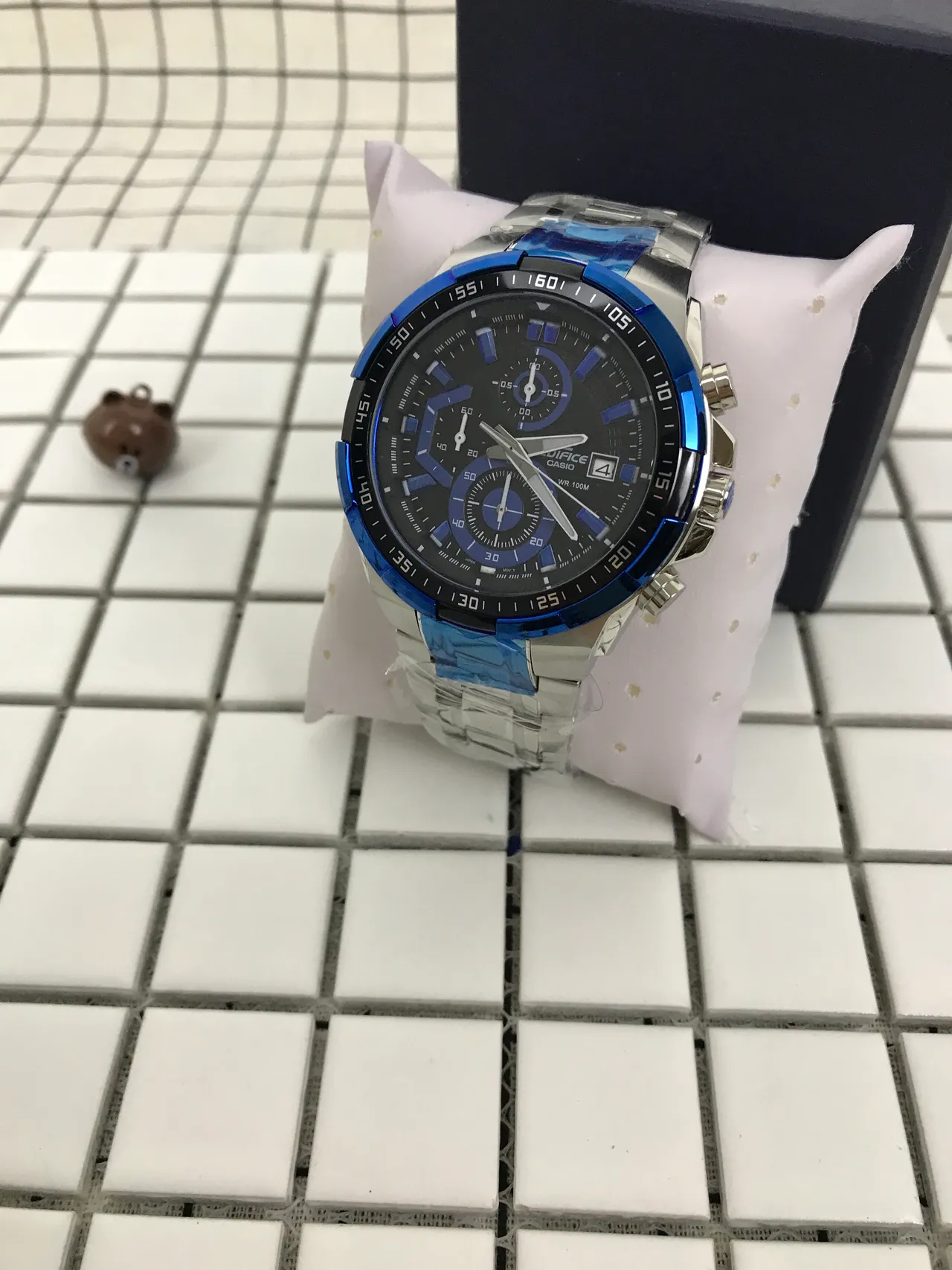 Casio Edifice Chronograph Blue-Accented Black Dial Sports Watch 11