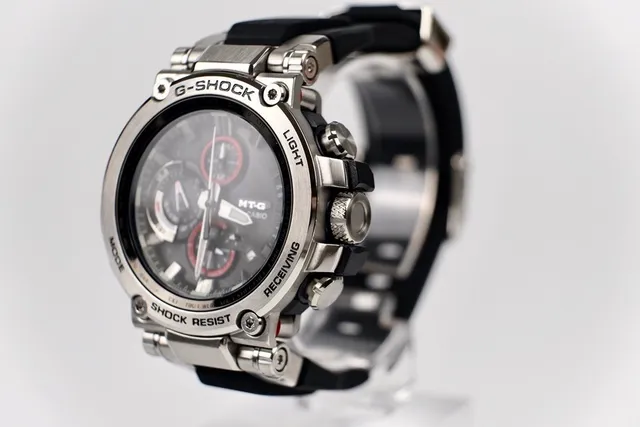Casio G-Shock Black Red Robust Metal Case Multi-Subdial Analog-Digital Face Watch 4