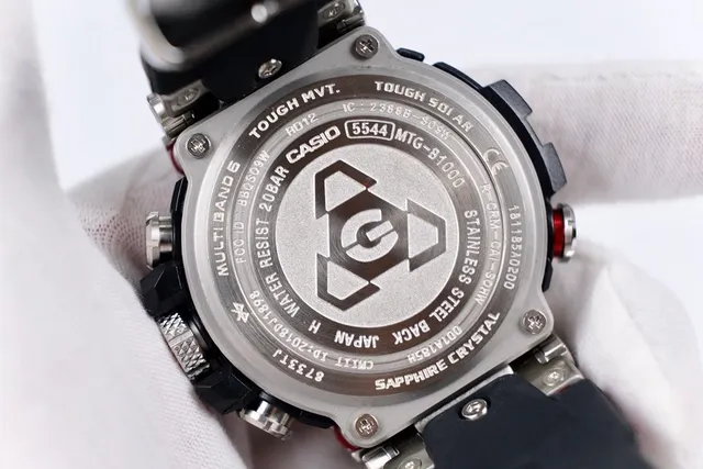 Casio G-Shock Black Red Robust Metal Case Multi-Subdial Analog-Digital Face Watch 7