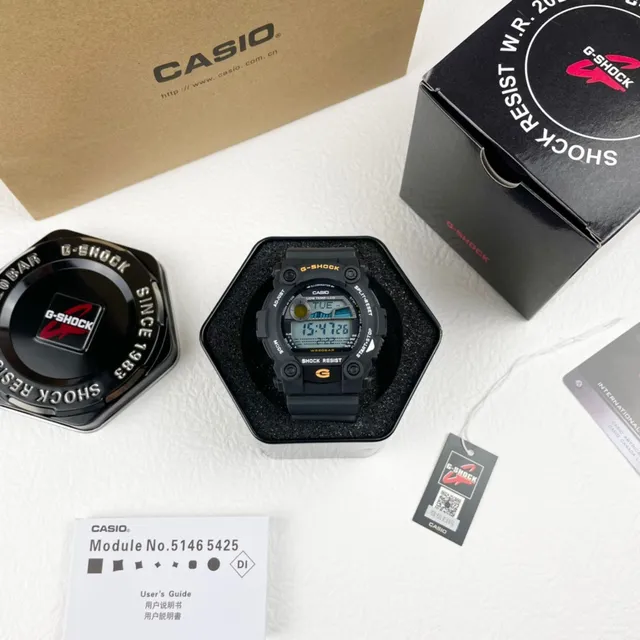 Casio G-Shock DW-5600 Black Yellow Rugged Square Case Four-Screw Bezel Watch 2