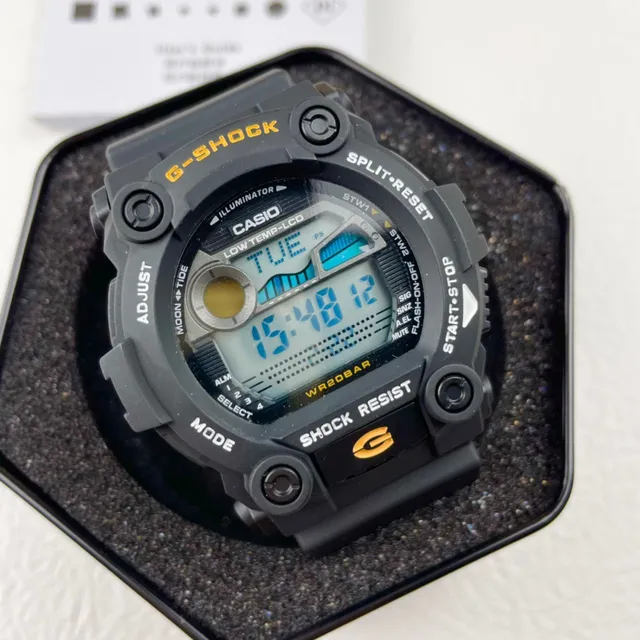 Casio G-Shock DW-5600 Black Yellow Rugged Square Case Four-Screw Bezel Watch 4