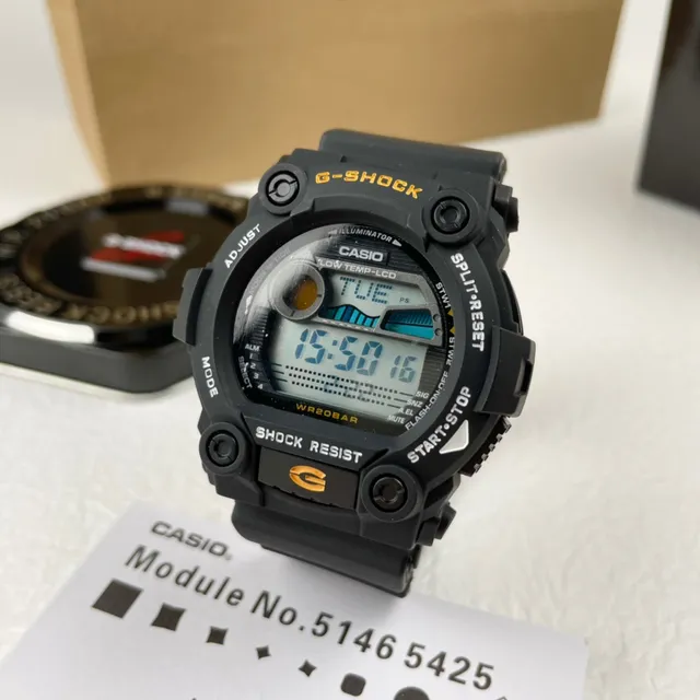 Casio G-Shock DW-5600 Black Yellow Rugged Square Case Four-Screw Bezel Watch 5