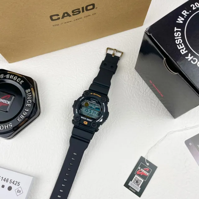 Casio G-Shock DW-5600 Black Yellow Rugged Square Case Four-Screw Bezel Watch 7