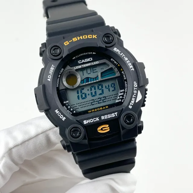 Casio G-Shock DW-5600 Black Yellow Rugged Square Case Four-Screw Bezel Watch 9