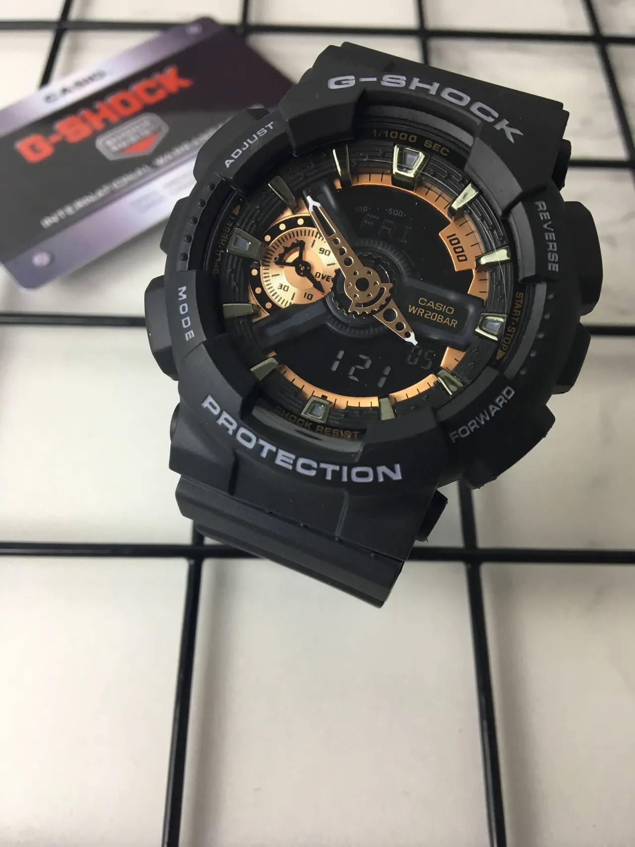 Casio G-Shock GA-100 Preto e Cobre Relógio Esportivo 2