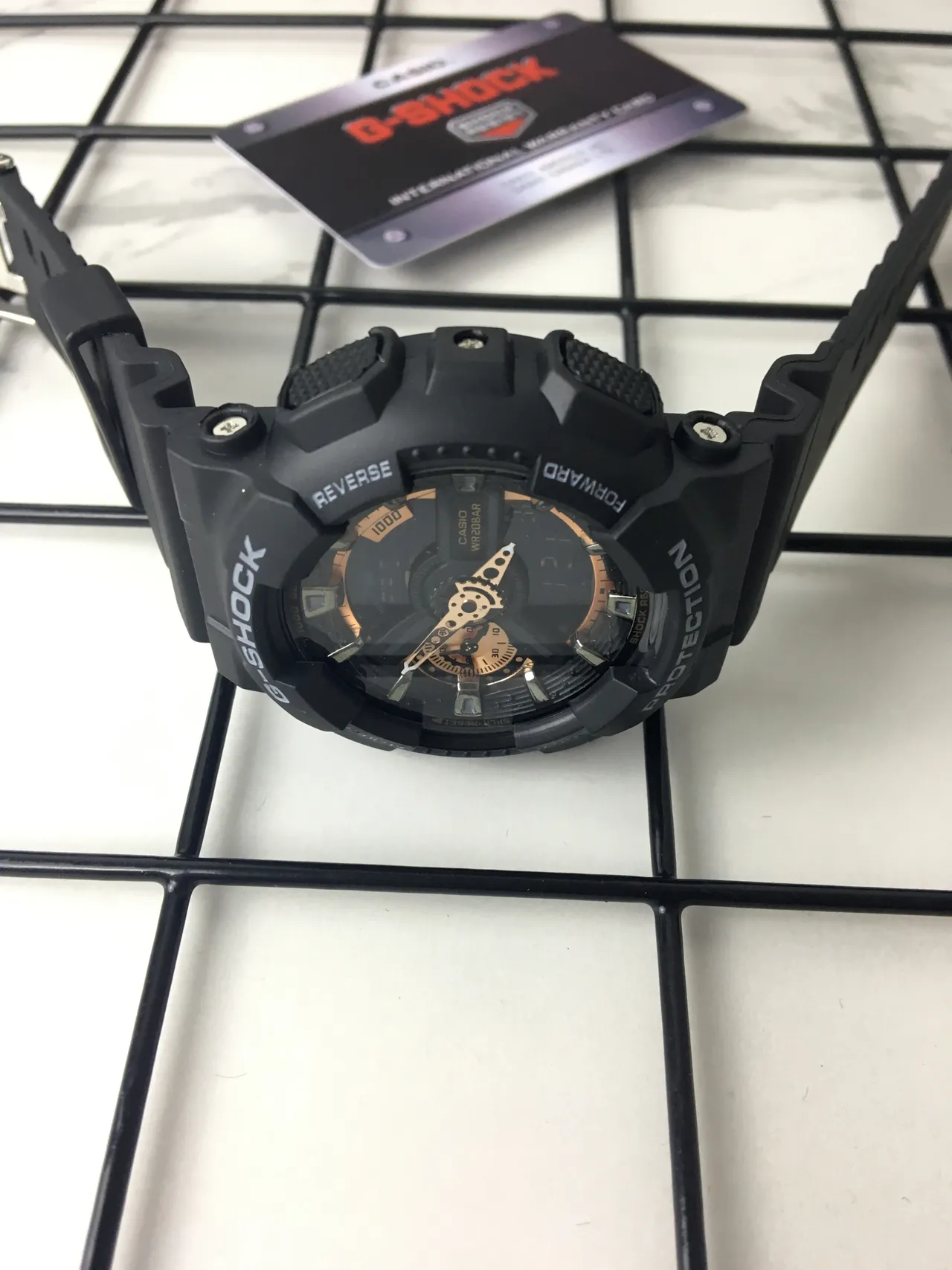 Casio G-Shock GA-100 Preto e Cobre Relógio Esportivo 4
