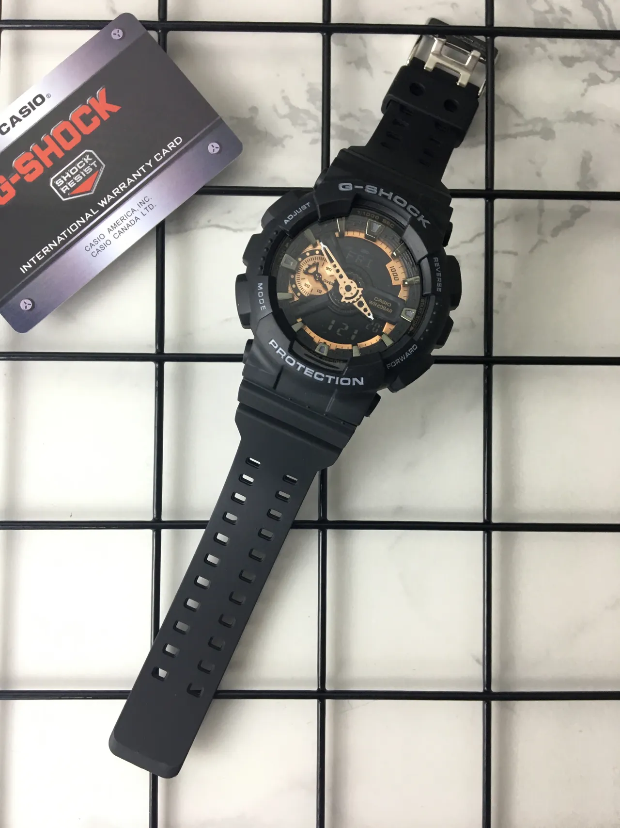 Casio G-Shock GA-100 Preto e Cobre Relógio Esportivo 6
