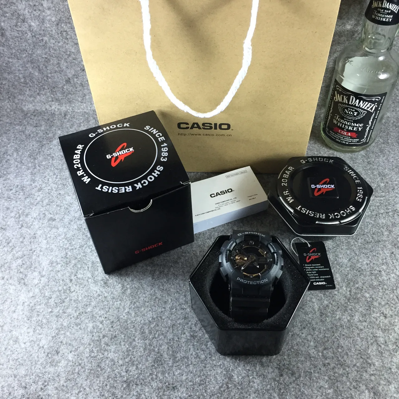 Casio G-Shock GA-100 Preto e Cobre Relógio Esportivo 7