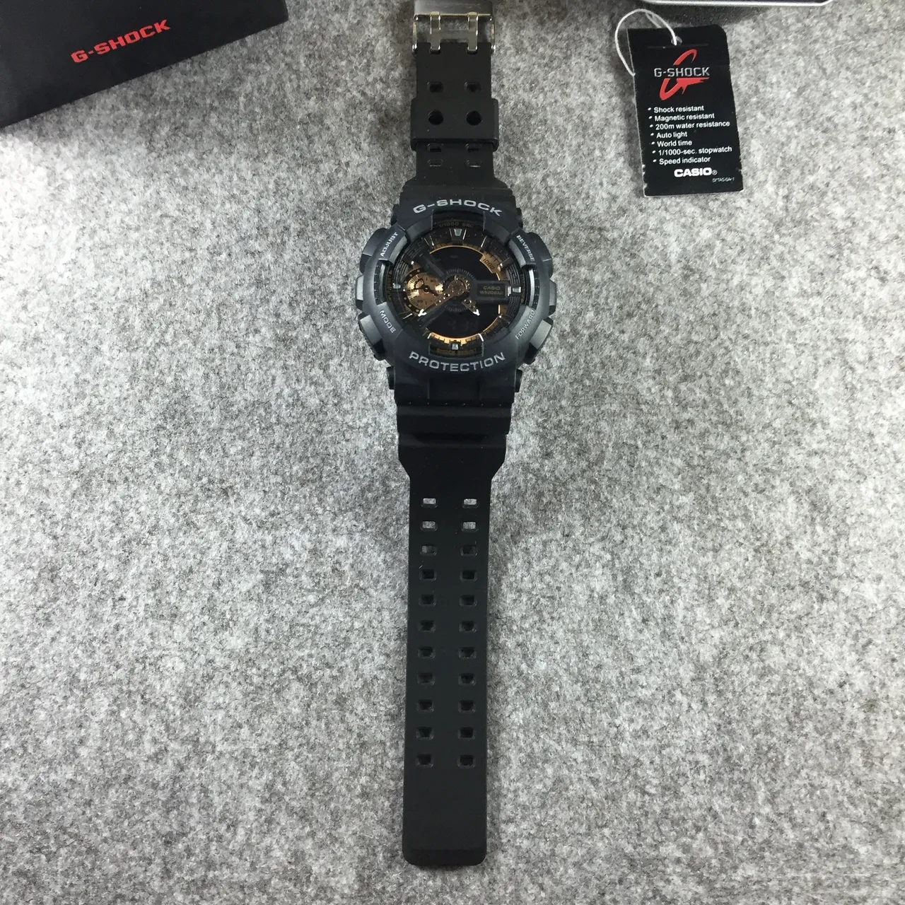Casio G-Shock GA-100 Preto e Cobre Relógio Esportivo 12