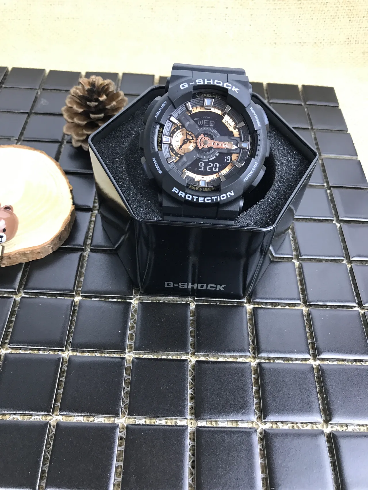 Casio G-Shock GA-100 Preto e Cobre Relógio Esportivo 15