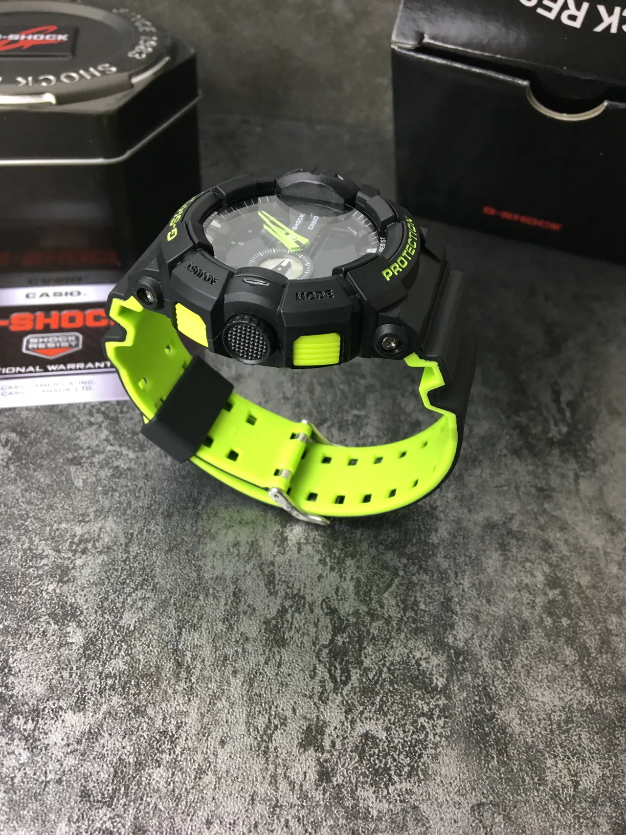 Casio G-Shock GA-100 Black and Lime Green Sports Watch 2