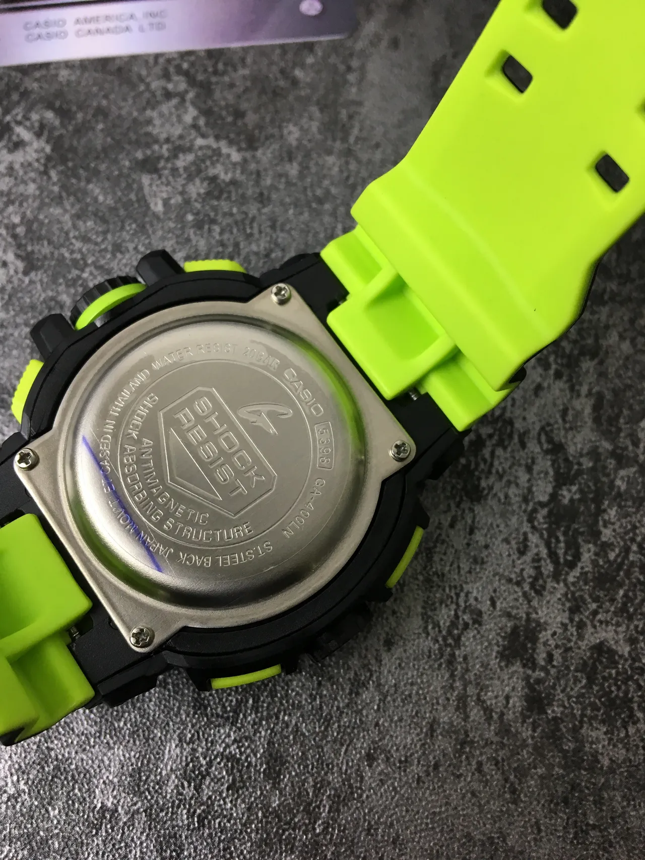 Casio G-Shock GA-100 Black and Lime Green Sports Watch 5