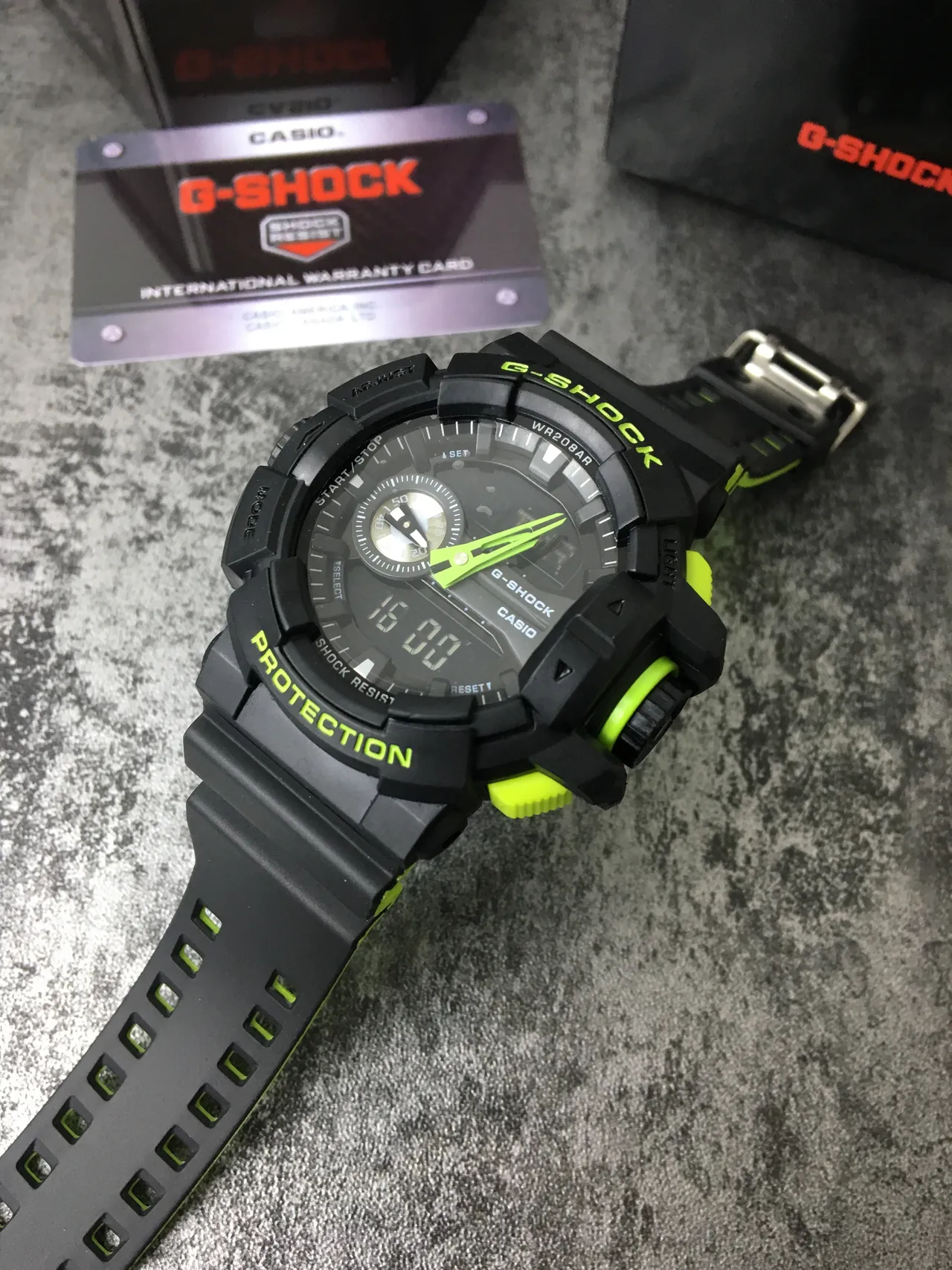 Casio G-Shock GA-100 Black and Lime Green Sports Watch 8