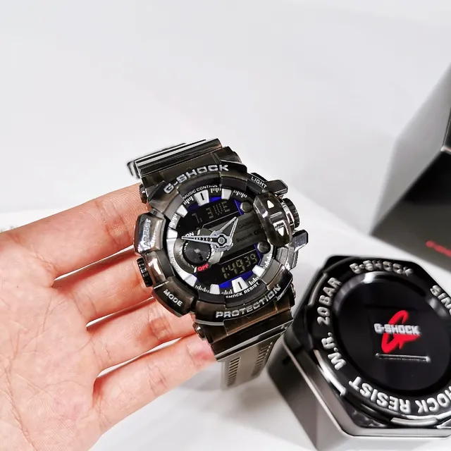 Casio G-Shock GA-100 Noir et Argent Rugged Montre Analogue-Digitale Sportive 2