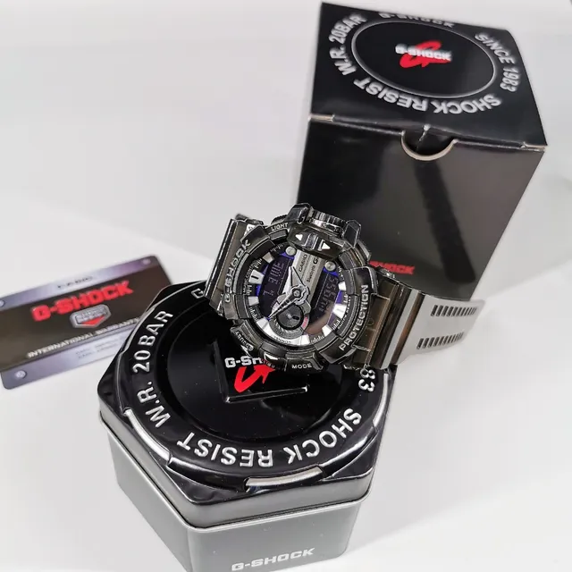 Casio G-Shock GA-100 Noir et Argent Rugged Montre Analogue-Digitale Sportive 4