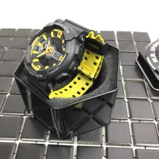Casio G-Shock GA-100 أسود وأصفر ساعة رياضية