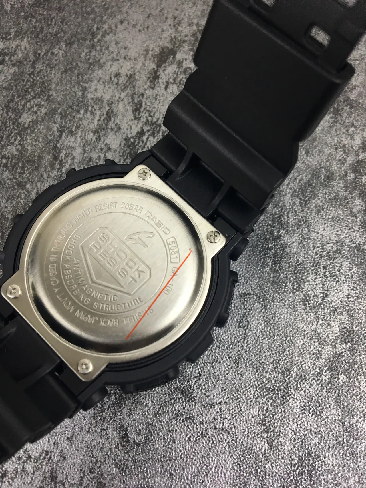Casio G-Shock GA-100 Noir Rose Construction Résine Mate Mains Analogiques Bold Montre 10