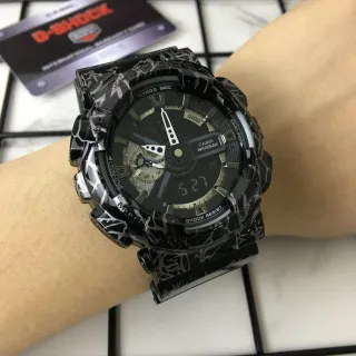 Casio G-Shock GA-100 Patrón Crackle Negro Reloj Deportivo