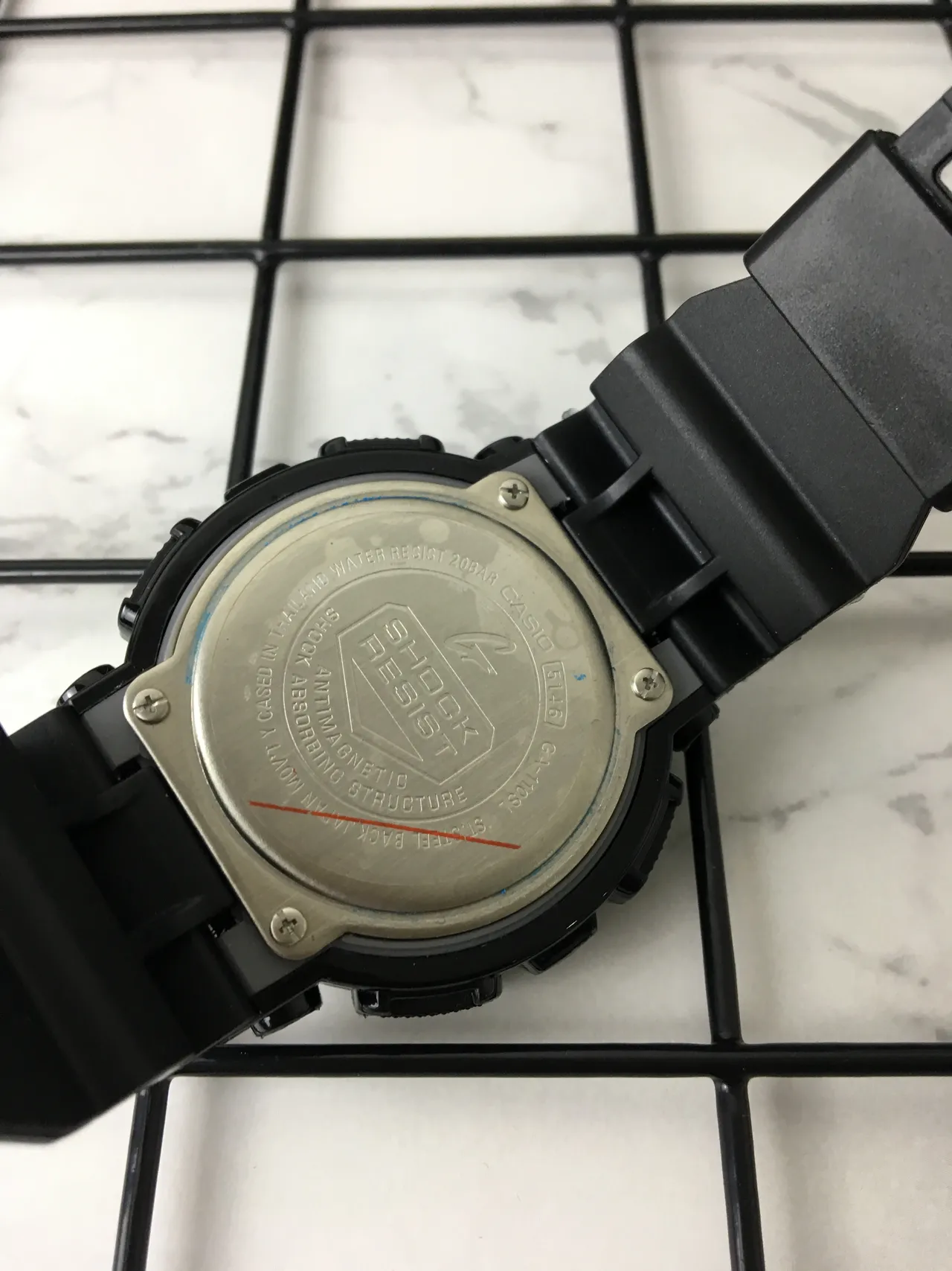 Casio G-Shock GA-100 Crackle Pattern Black Sports Watch 4