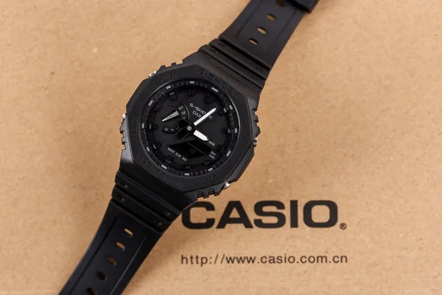 Casio G-Shock GA-2100 Matte Black Octagonal Sports Watch 8