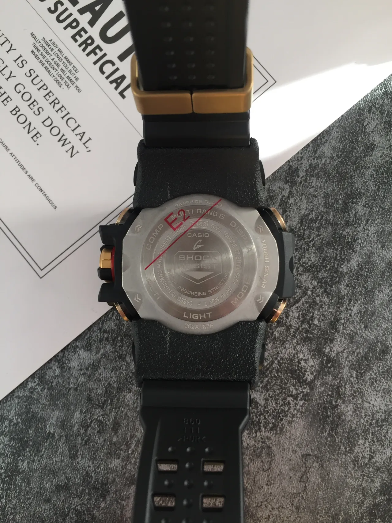 Casio G-Shock Mudmaster Black and Gold Sports Watch 3
